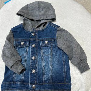 NWOT First Impressions Baby Boy Hooded Denim Jacket - Sz. 6-9mo.